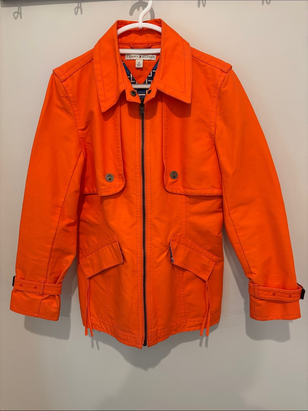 Tommy Hilfiger Women’s Bright Orange Utility Raincoat